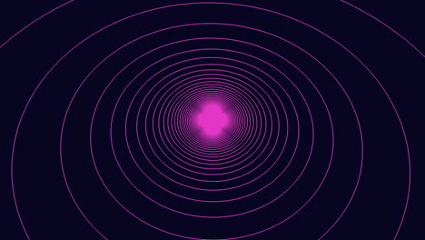 spiral futuristic circles pattern in vertigo on black gradient