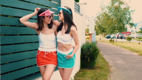 two women having fun outdoor