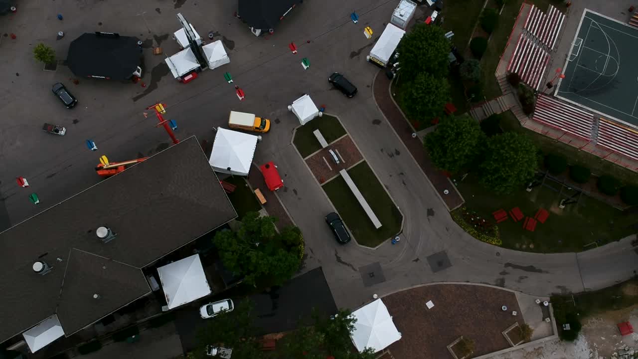 An aerial view of the Summer Grounds during the summer fest.