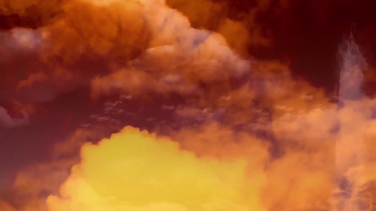 움직이는 구름 위 에 있는 그리스도인 의 십자가 의 애니메이션