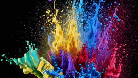 explosión de pintura de colores