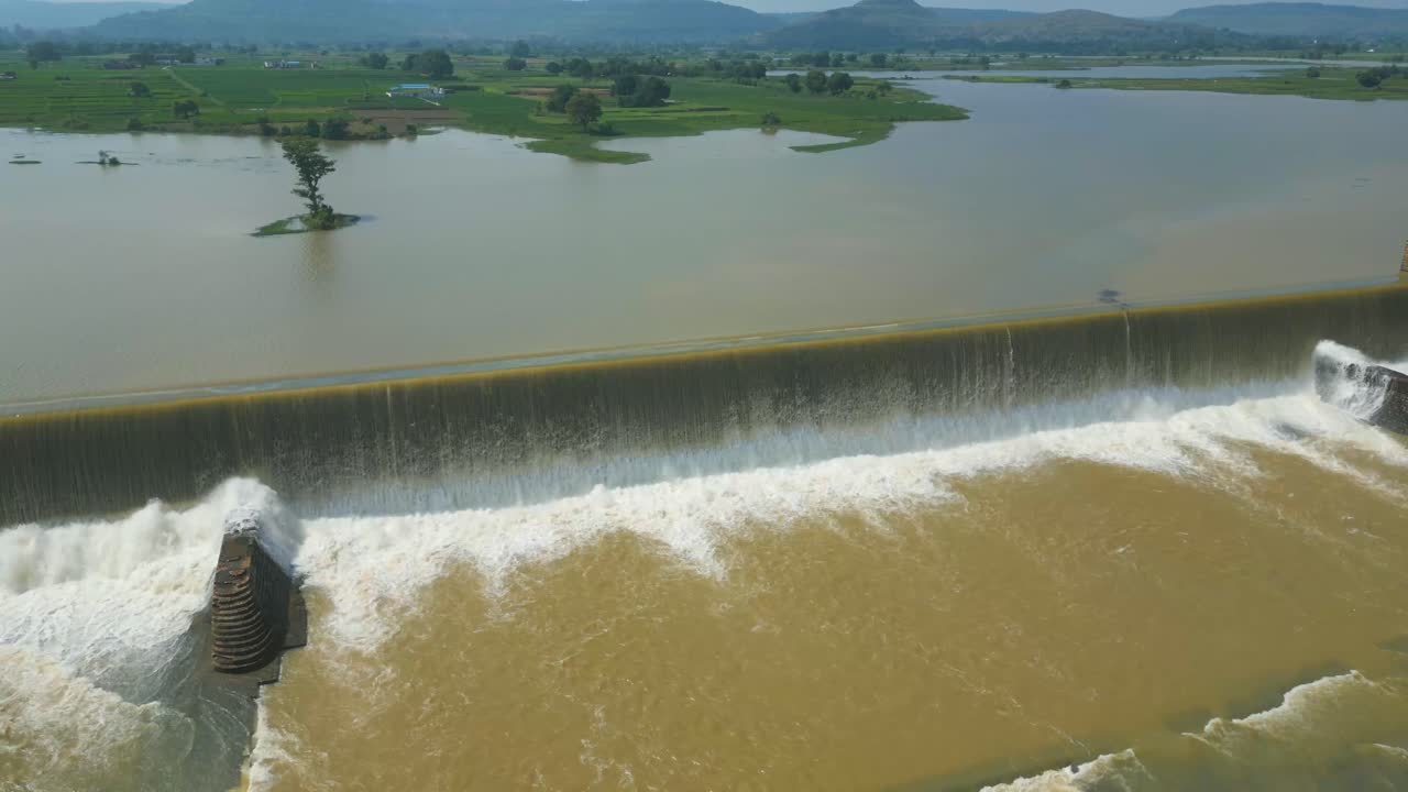 Waterfall Rajdari Devdari and Latif Shah Dam Aerial View