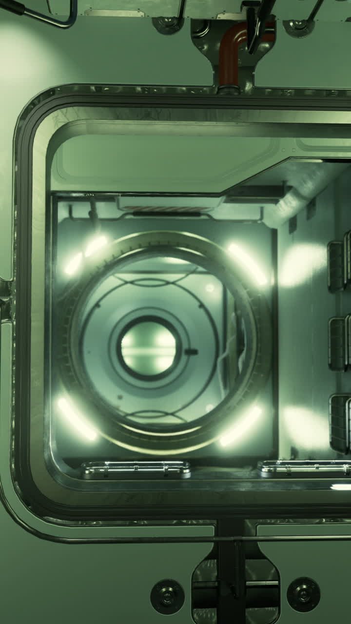 una puerta futurista de una nave espacial