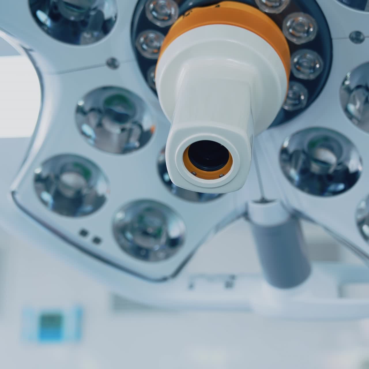 Surgery lights. Medical light equipment in the operating room. Modern medical lamp in clinic