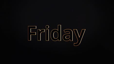 friday 3d text design