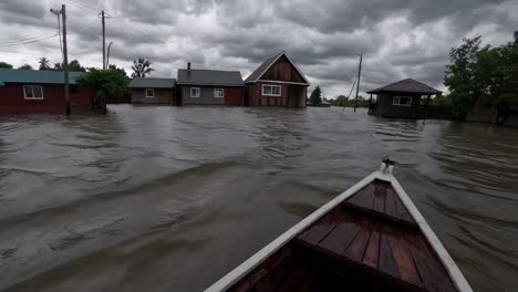 flooded village