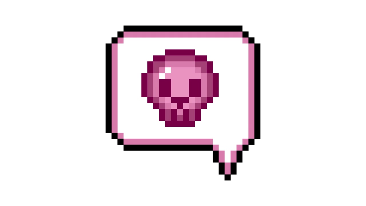 Animazione pop-up di icone Pixel Art con teschio nel fumetto (1).mov