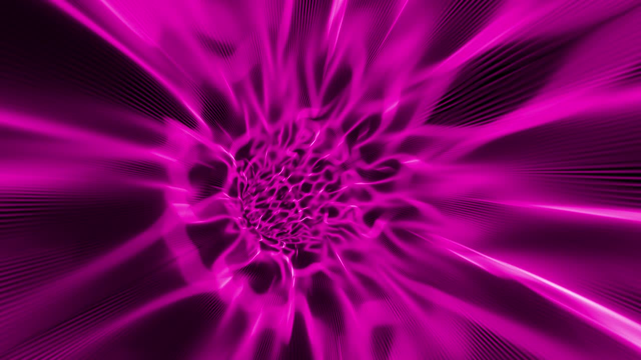 vuelo a través de abstracto ciencia ficción túnel rosa. túnel de energía abstracto en el espacio. túnel en el espacio exterior. tecnológico, vj, dj, datos, red y conexión fondo de movimiento. animación de bucle 3d en 4k