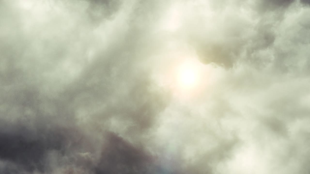 sunshine covered by cumulonimbus clouds in the sky