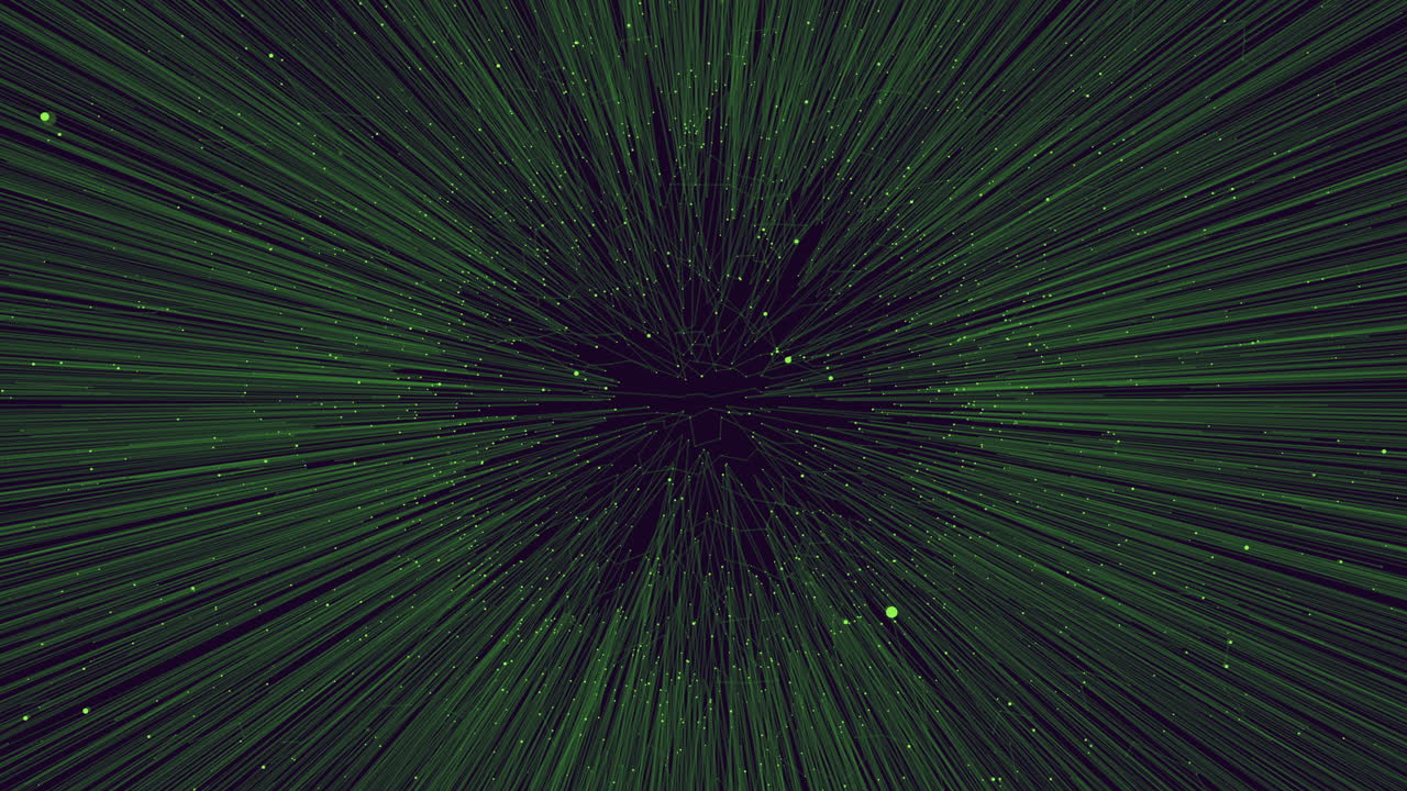 esfera de neón futurista con rayos de luz y destellos en una galaxia oscura