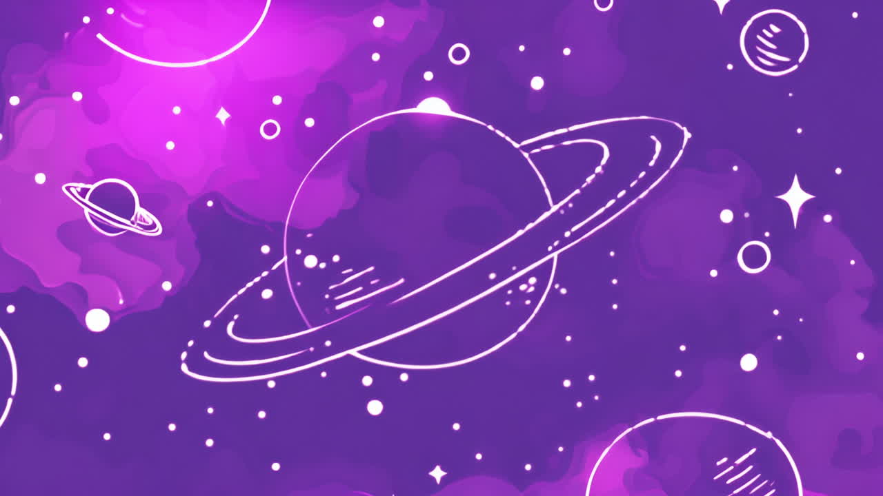 Abstract Neon Purple Cosmic Background