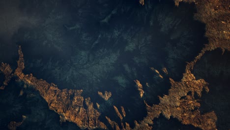 top erial view of the red rock canyon