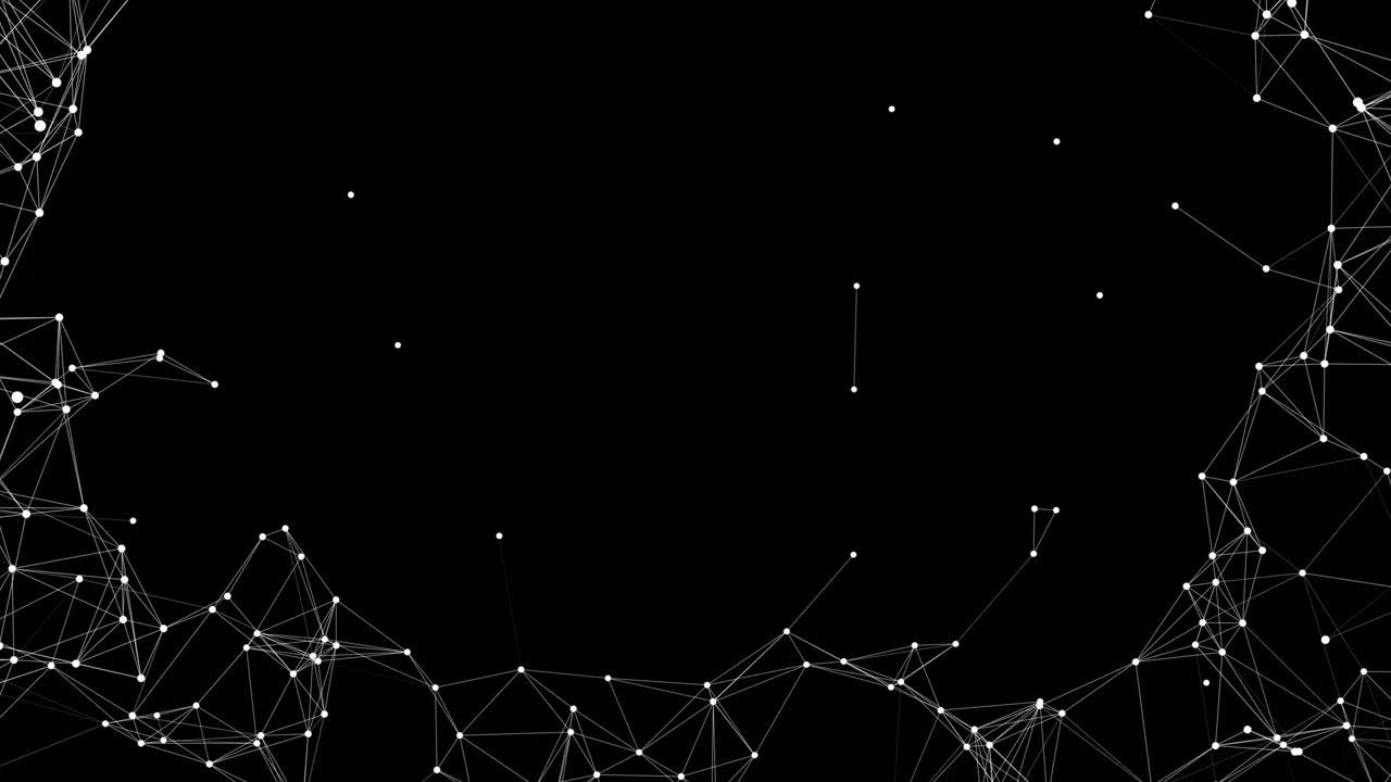 4K Loop Abstract plexus geometrical shapes. Connection and web concept.