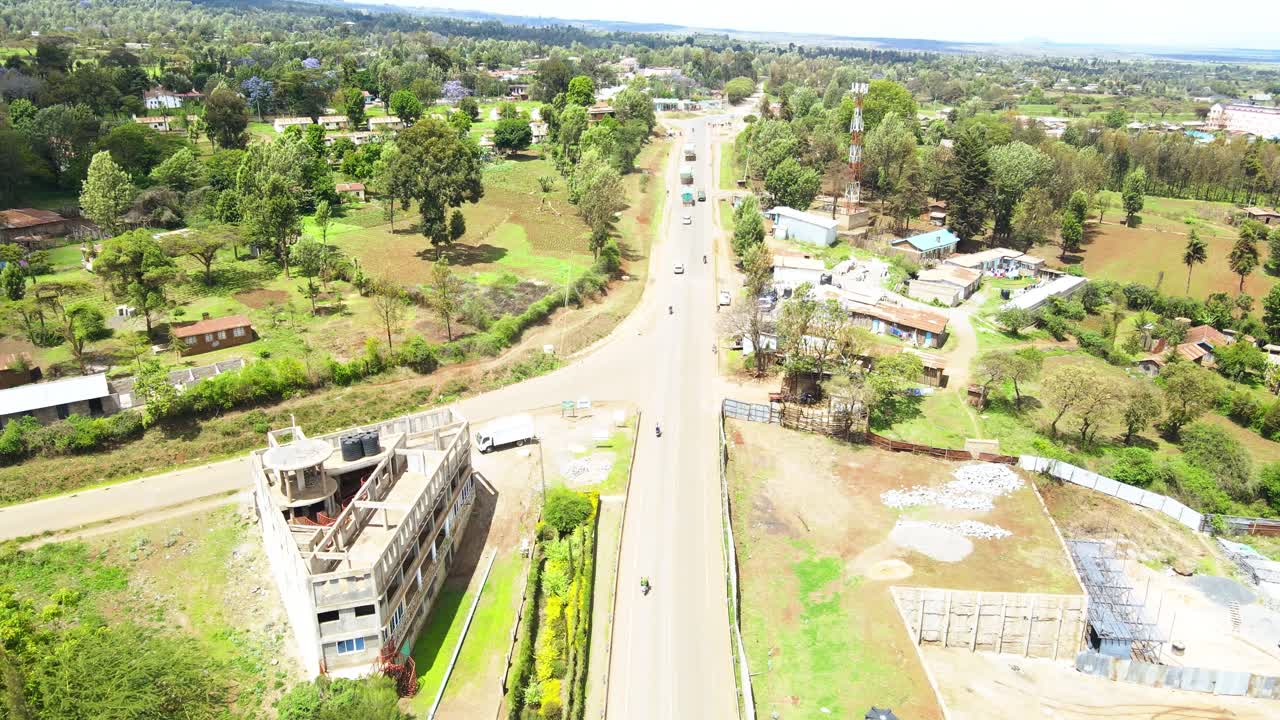 농촌 아프리카 정착지, 녹색 농업 농장, 케냐 주택, 가난한 정착 아프리카, 케냐의 농촌 주택