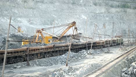 quarry operations with train transport