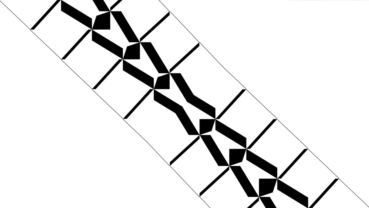 Abstract Geometric Animation of Expanding Black and White Shapes