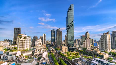 4k, time lapse view of bangkok city thailand