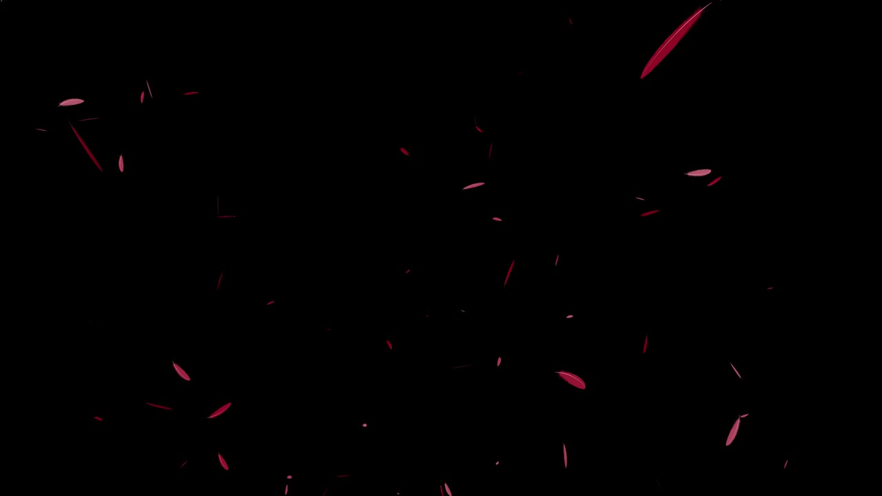 빨간 털 날아다니는 입자 모션 그래픽