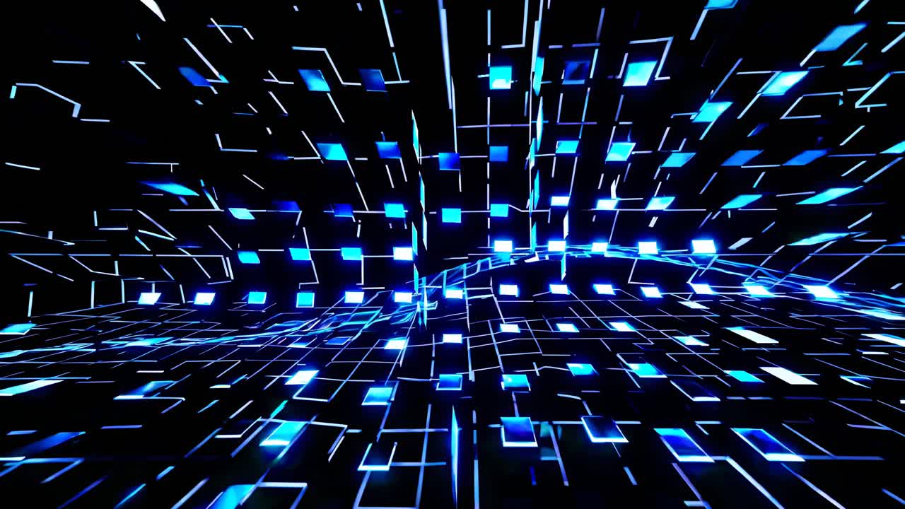 Abstract Glowing Geometric Pattern