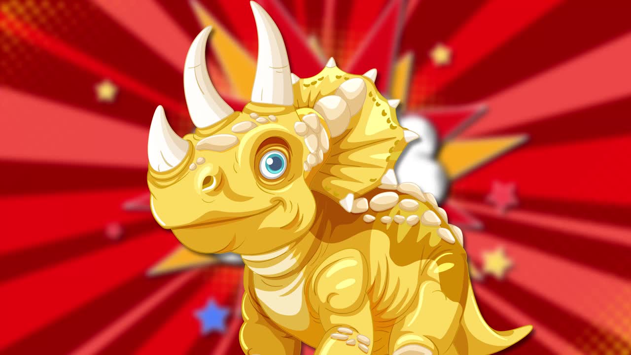 만화 스타일의 효과를 가진 애니메이션 공