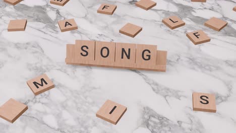 Liedwort-Auf-Scrabble