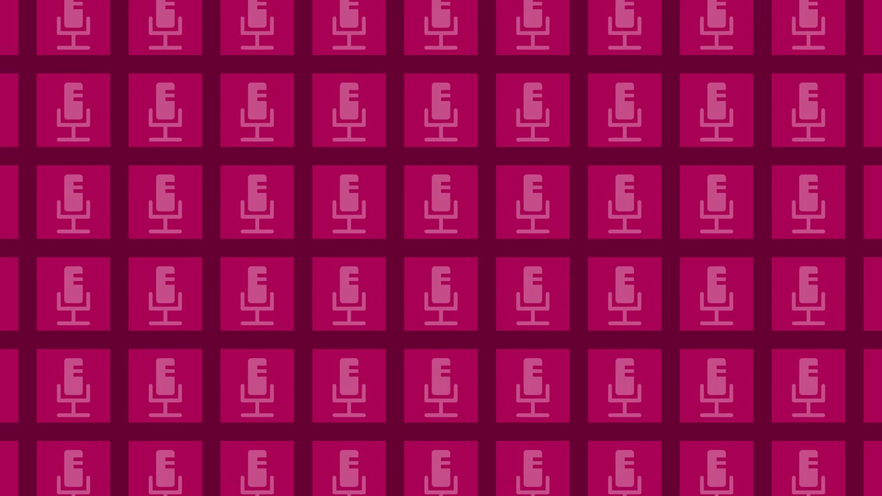 Repeating pattern of microphones on screens