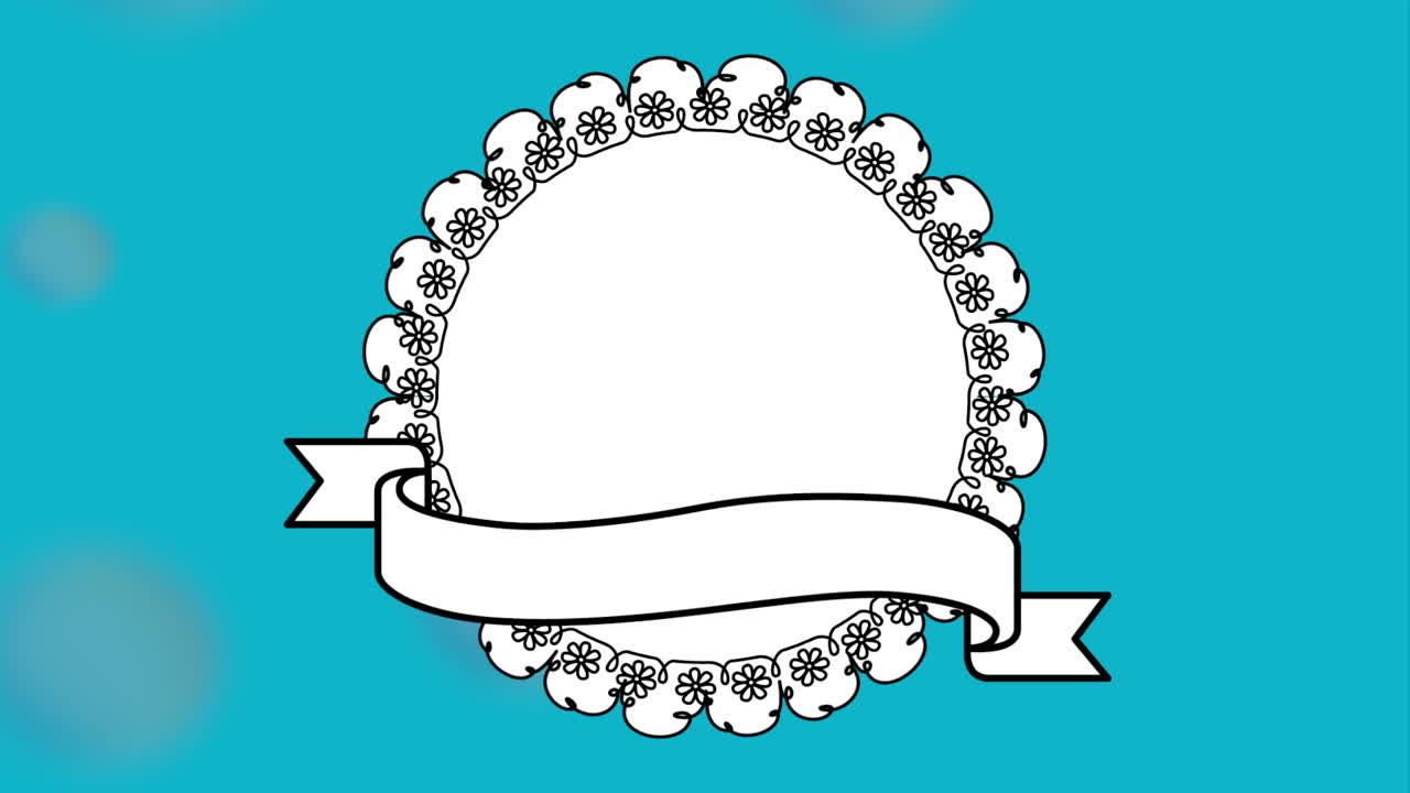 우아한 원형 프레임 비디오 애니메이션