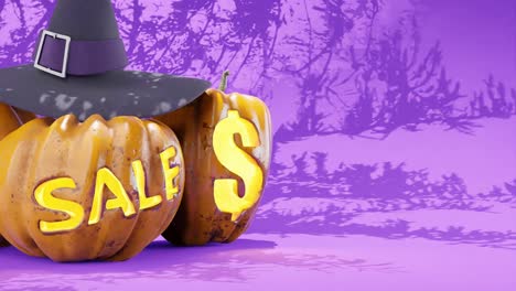 captivating halloween sales animation with pumpkins