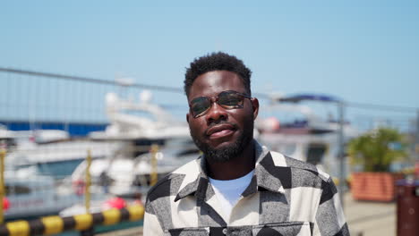 man at a waterfront dock