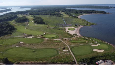 Flying-over-a-golf-course-in-Massachusetts