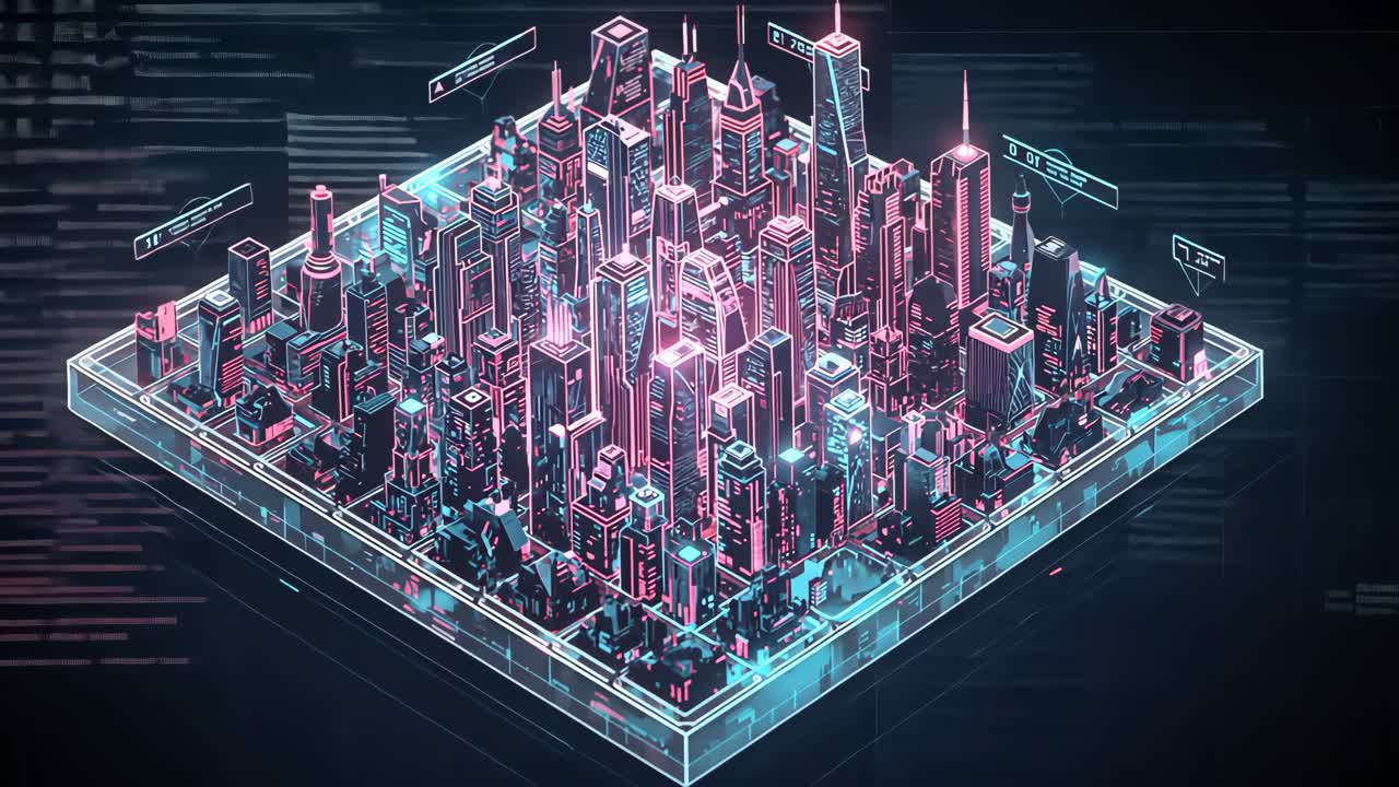 Futuristic Neon Cityscape