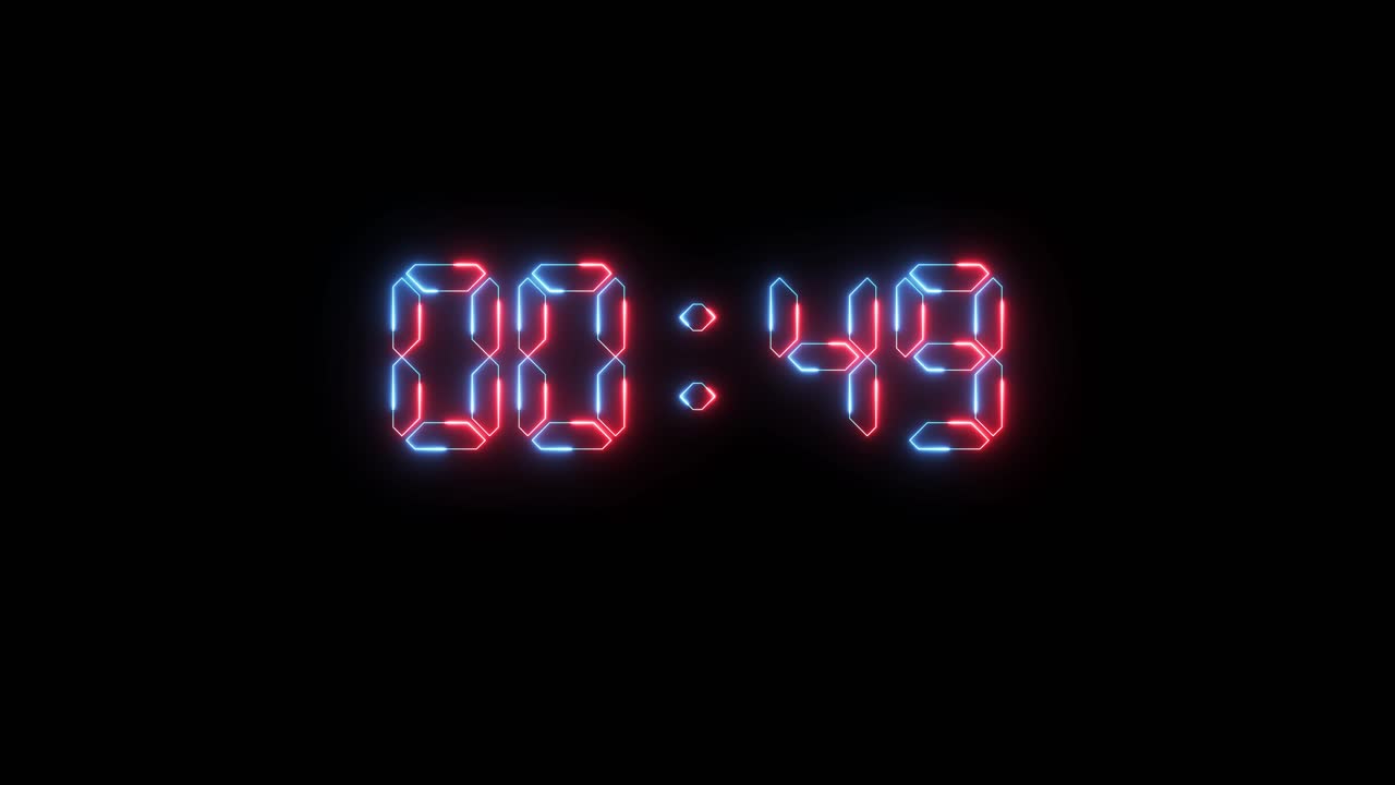 Digital clock countdown