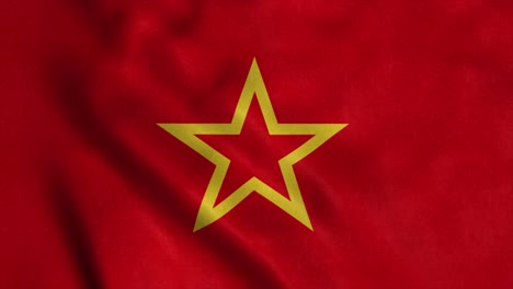 bandera roja del ejército soviético, ondeando en el viento. fondo de la bandera realista