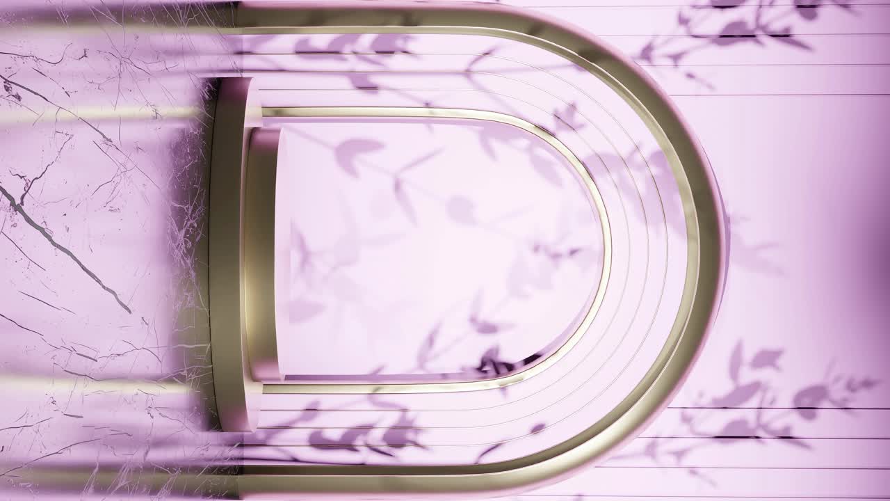 diseño de soporte de exhibición de productos con sombra de hojas de árboles en animación de renderización 3d, sitio web de comercio electrónico venta descuento fondo púrpura