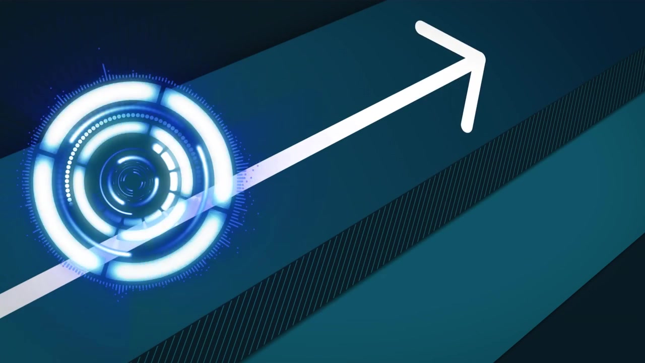 Interface HUD Digital com Seta Crescente e Fundo de Rede