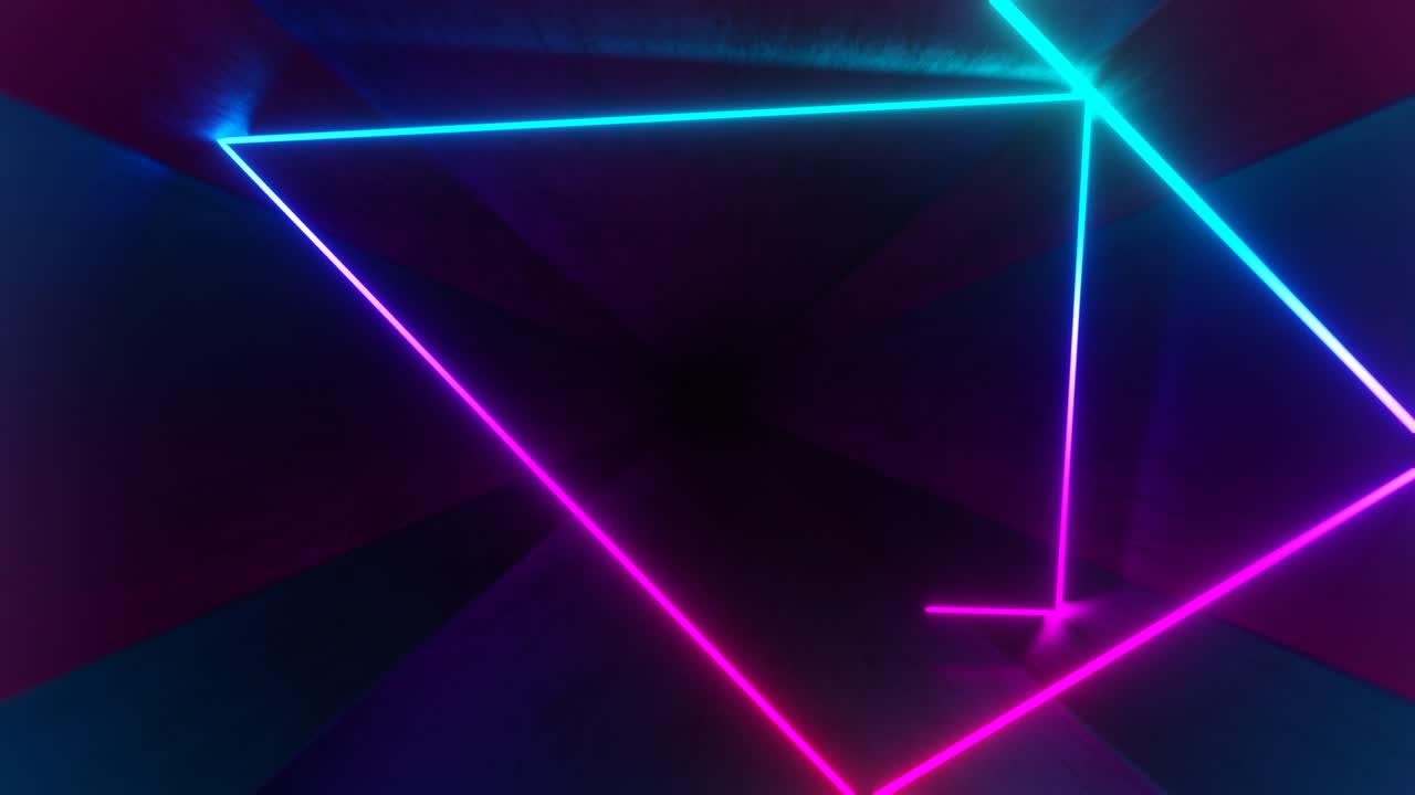 4K Abstrakt sömlös loopad animering av skimrande neonstråle