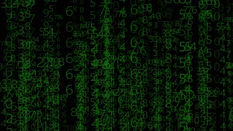 matrix-style green digital numbers flowing across a screen
