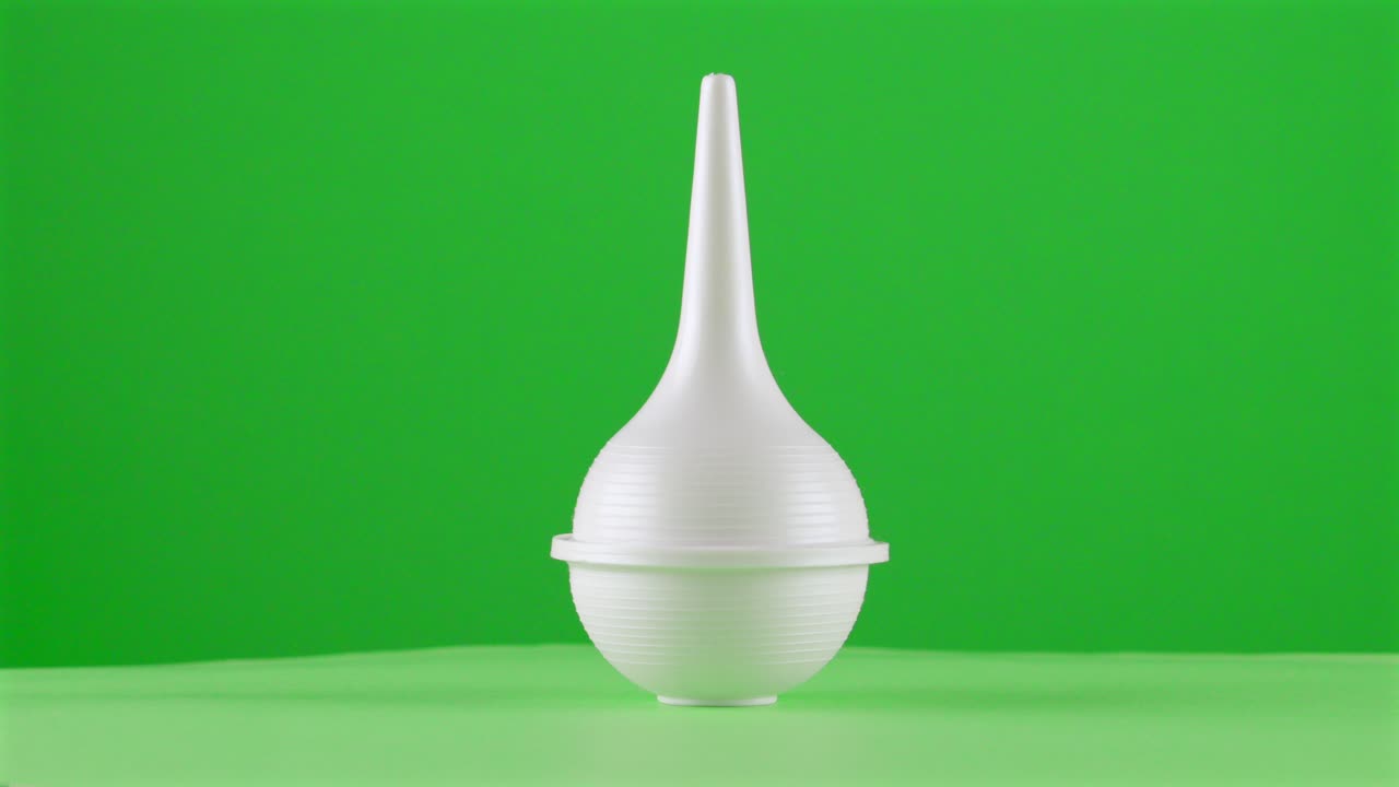 limpiador nasal bomba aspirador cafetería guardería para bebé recién nacido niño en un tocadiscos con pantalla verde para la eliminación de fondo 3d