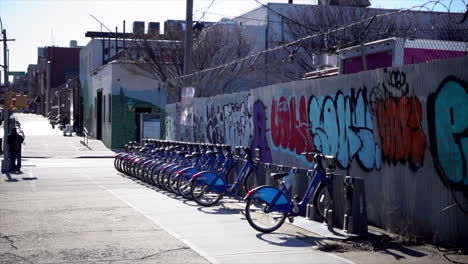 public city bike rental rack to rent bikes