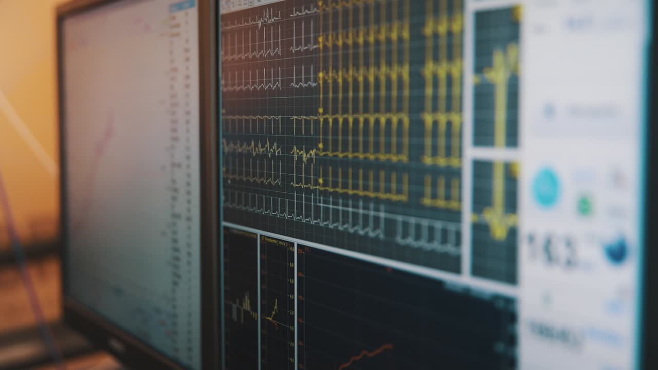 primer plano del monitor de prueba de esfuerzo