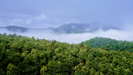 smoky mountains fade into haze in this drone sequence