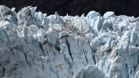 close-up of margerie glacier's blue ice