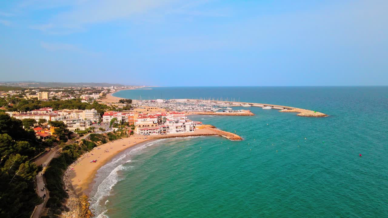 Aerial 4K drone footage of El Roc de Sant Gaiet&agrave;, a scenic location