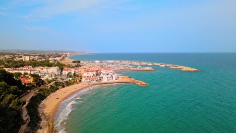 aerial 4k drone footage of el roc de sant gaietà, a scenic location