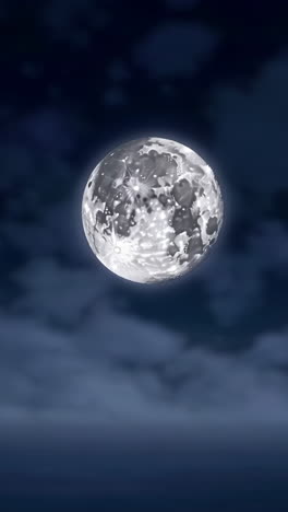 full moon in a dark night sky