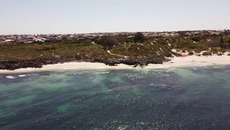 deep blue sea, white sandy beaches and beyond at the ocean reef perth