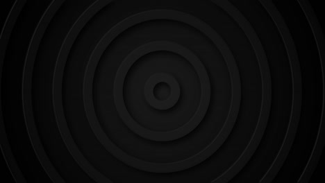 fondo matte negro oscuro 3d con círculos de movimiento de bucle sin costuras. banner promocional de venta de viernes negro.