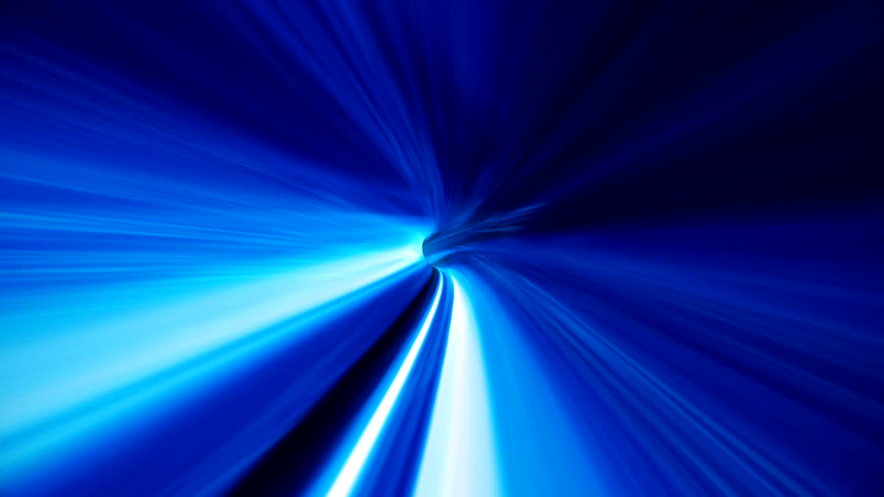 Wormhole in loop continuo dritto attraverso il tempo e lo spazio, avanza a velocità di curvatura in questa fantascienza
