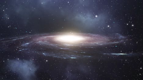 spiral galaxy moving in space