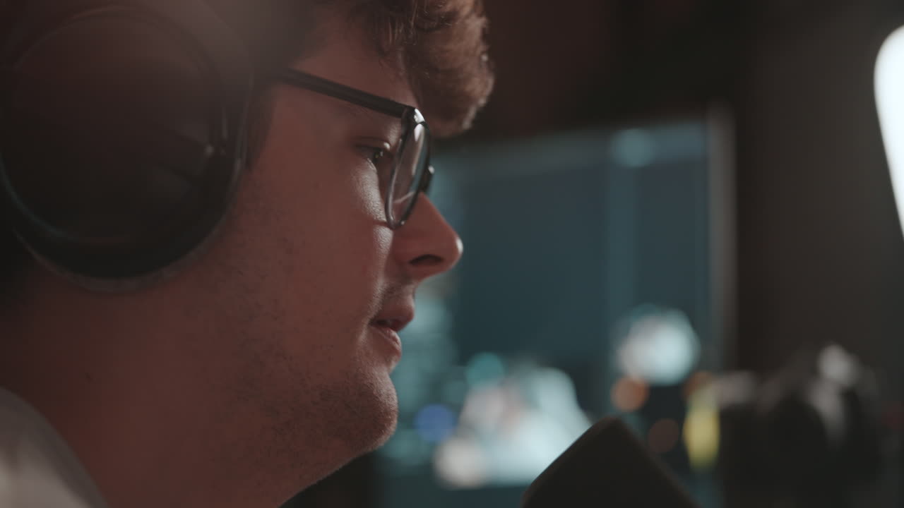 Podcast Recording Session in a Studio